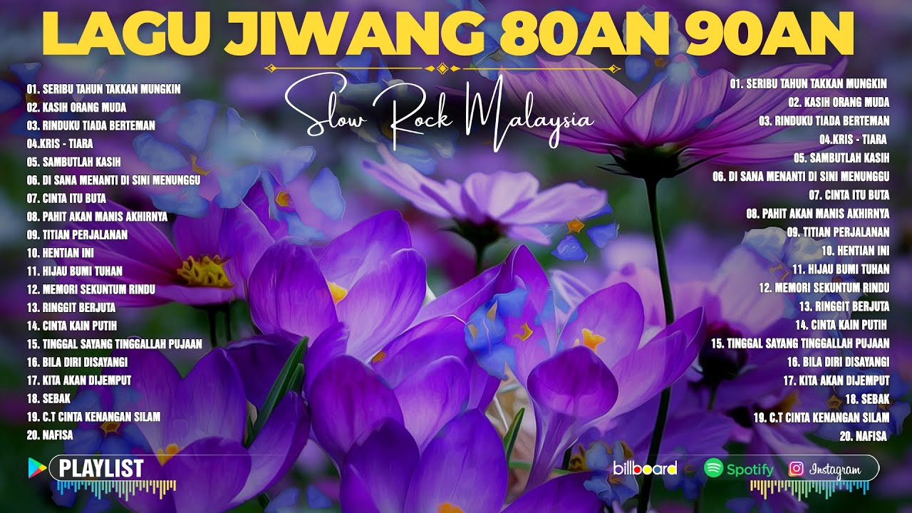 Lagu Slow Rock Melayu Lama ⚡ Lagu Jiwang Malaysia 🌌 Nostalgia 80/90an