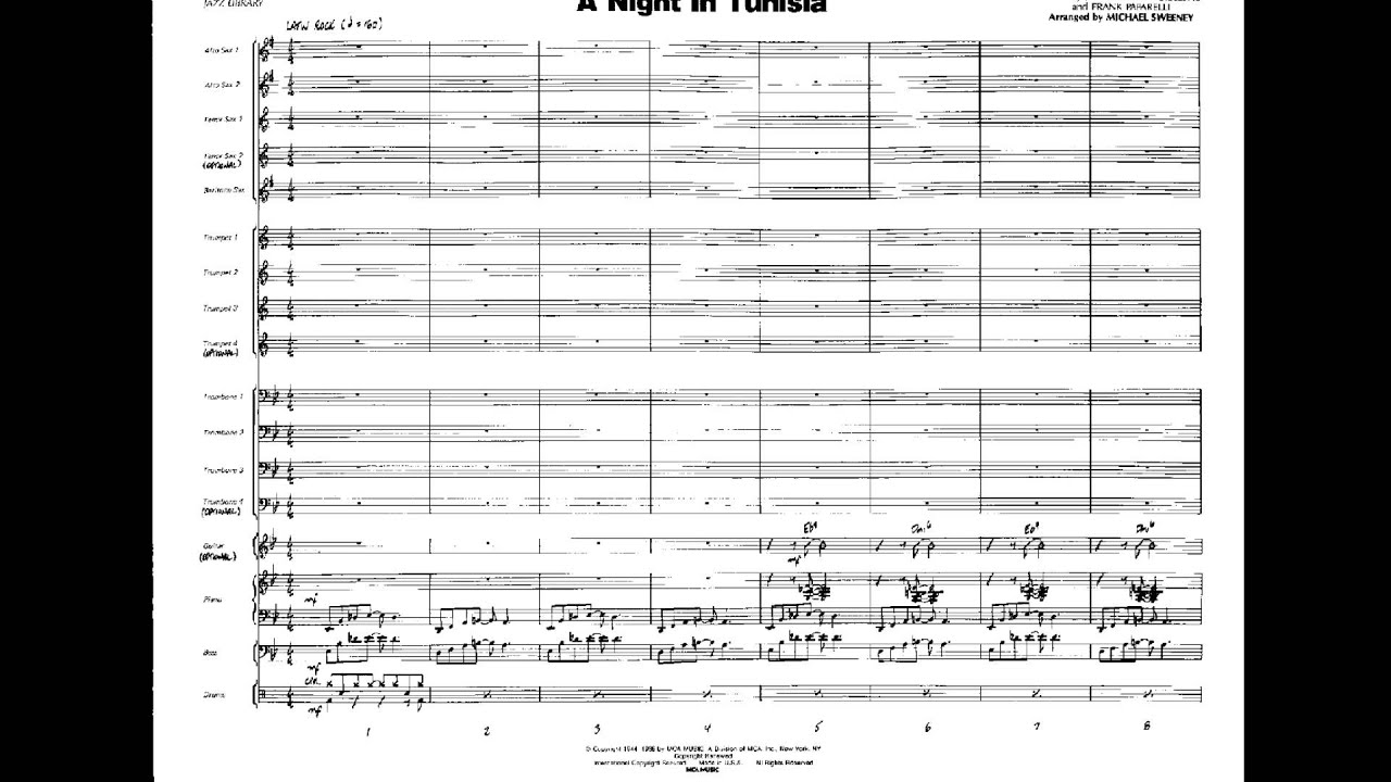 A Night in Tunisia arr. Michael Sweeney