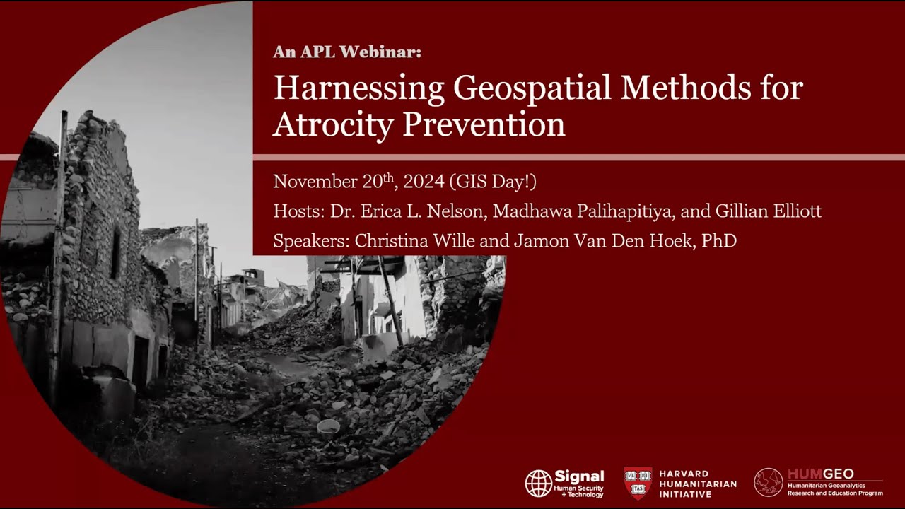 Harnessing Geospatial Methods to Prevent Atrocities