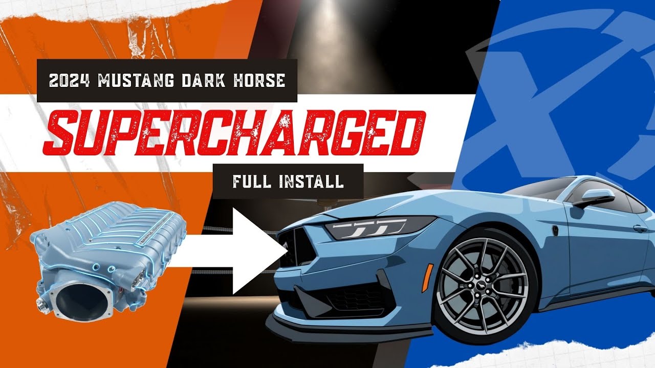 Mustang Dark Horse с турбонаддувом | Полная установка Whipple