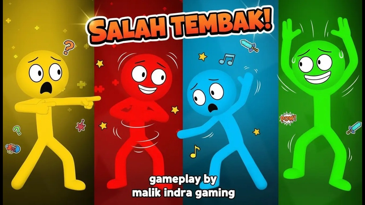 Stickman Party Chaos! 🎯 Paintball Meleset, Bom Salah Kasih, Jalanan Malah Nyasar!