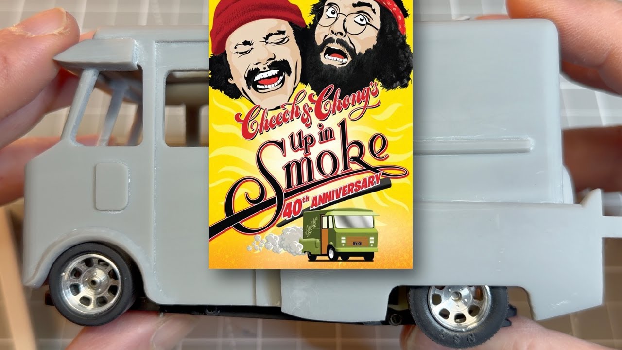 Модель автомобиля Cheech & Chong FiberWeed Van в масштабе 1/32 #slotcars #3dprinting #cheechandch...