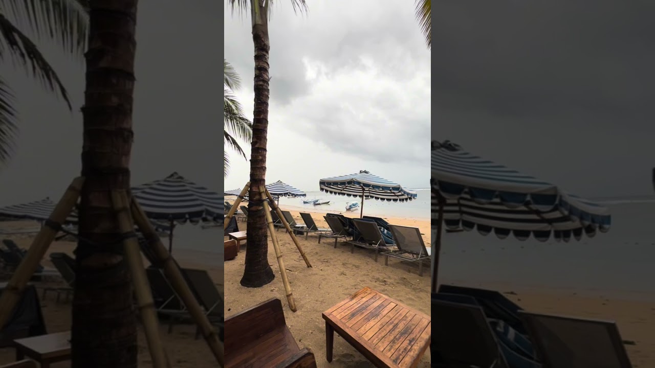 After rain situation #rainyday#naturesounds#walking#tropicalisland#beach#gloomyday#afterrain#calming