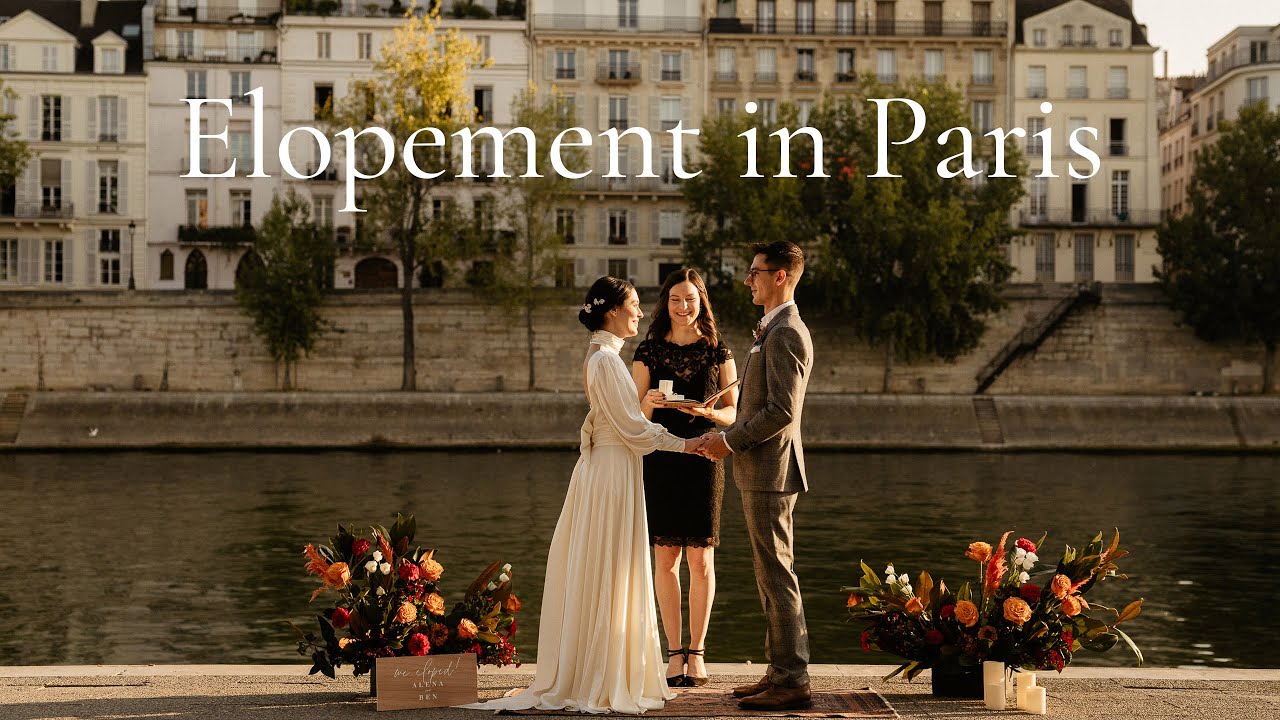 Elopement in Paris by the Seine River with Alena & Ben