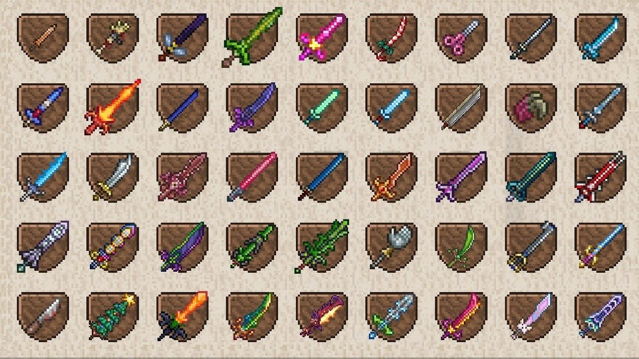 All Terraria Swords (Outdated)