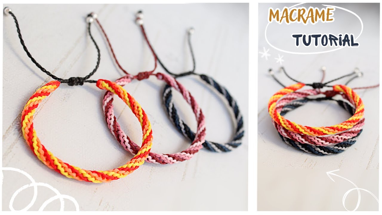 PULSERA DE 3 COLORES EN ESPIRAL Como hacer Paso a Paso