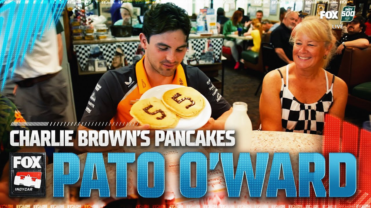 Indy 500: Pato O'Ward serves breakfast at Charlie Brown’s Pancakes | INDYCAR on FOX