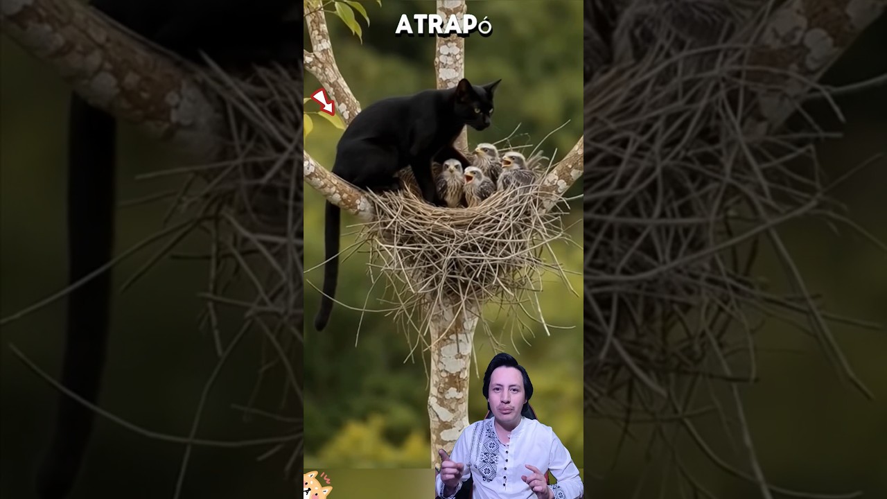 Gato atrapó una Paloma, pero su Madre la rescató 😱