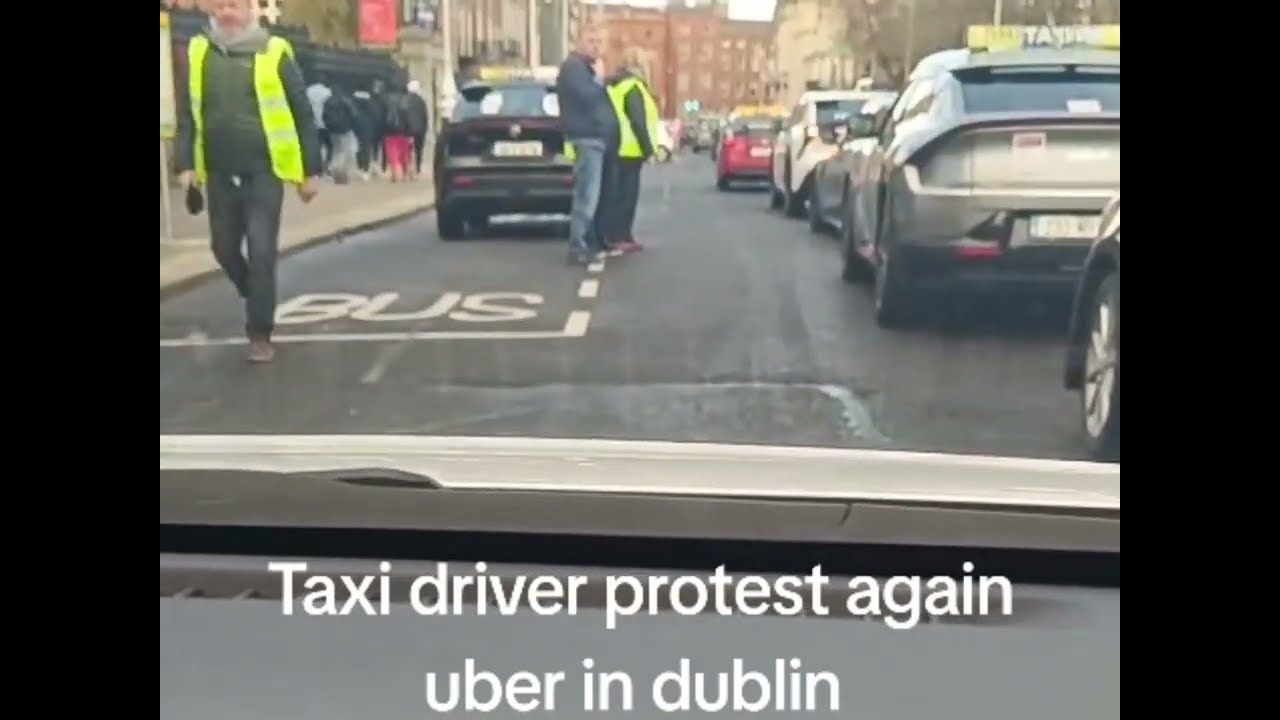 Dublin Taxi Protest 