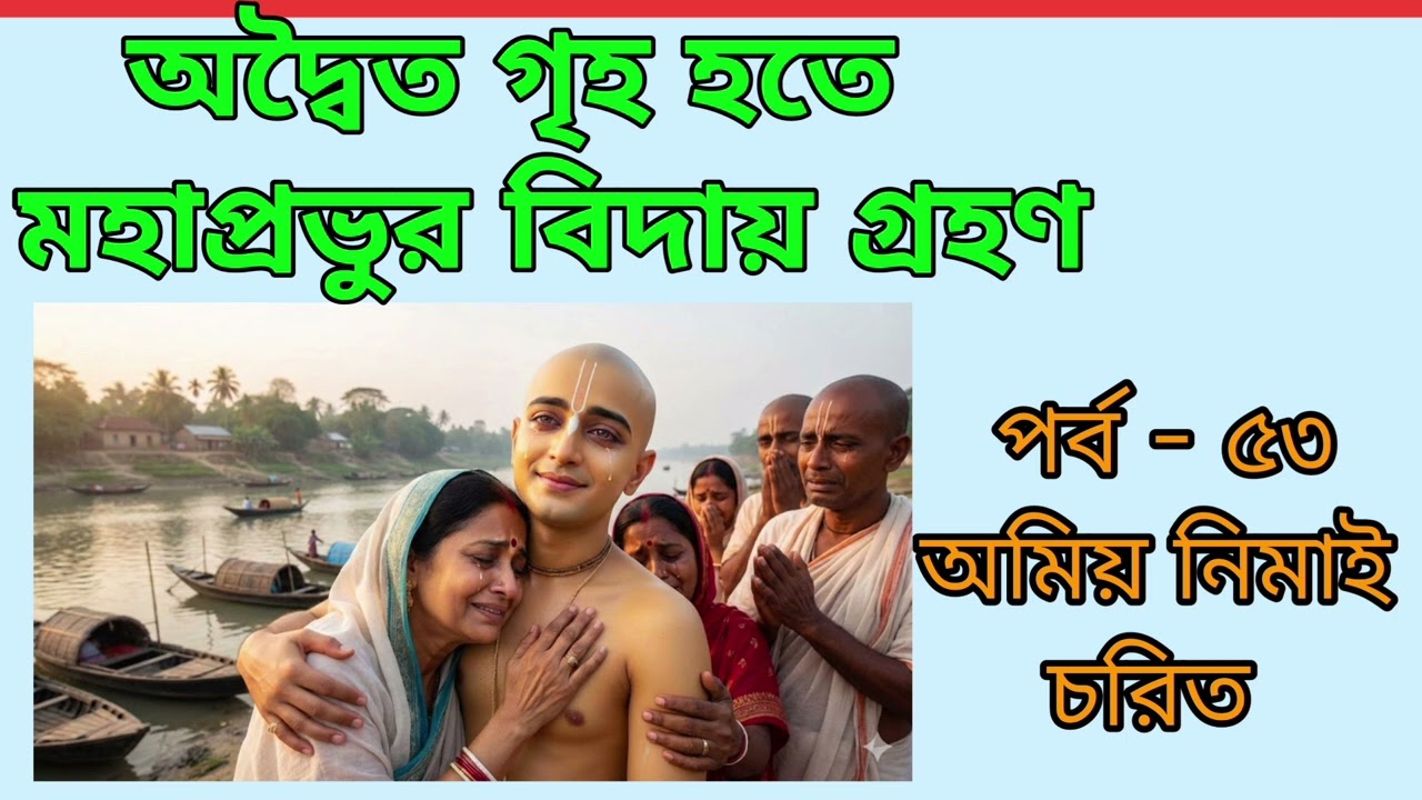 ৫৩. অদ্বৈতগৃহ হতে মহাপ্রভুর বিদায় গ্রহণ ~~ শ্রীঅমিয় নিমাই চরিত।।