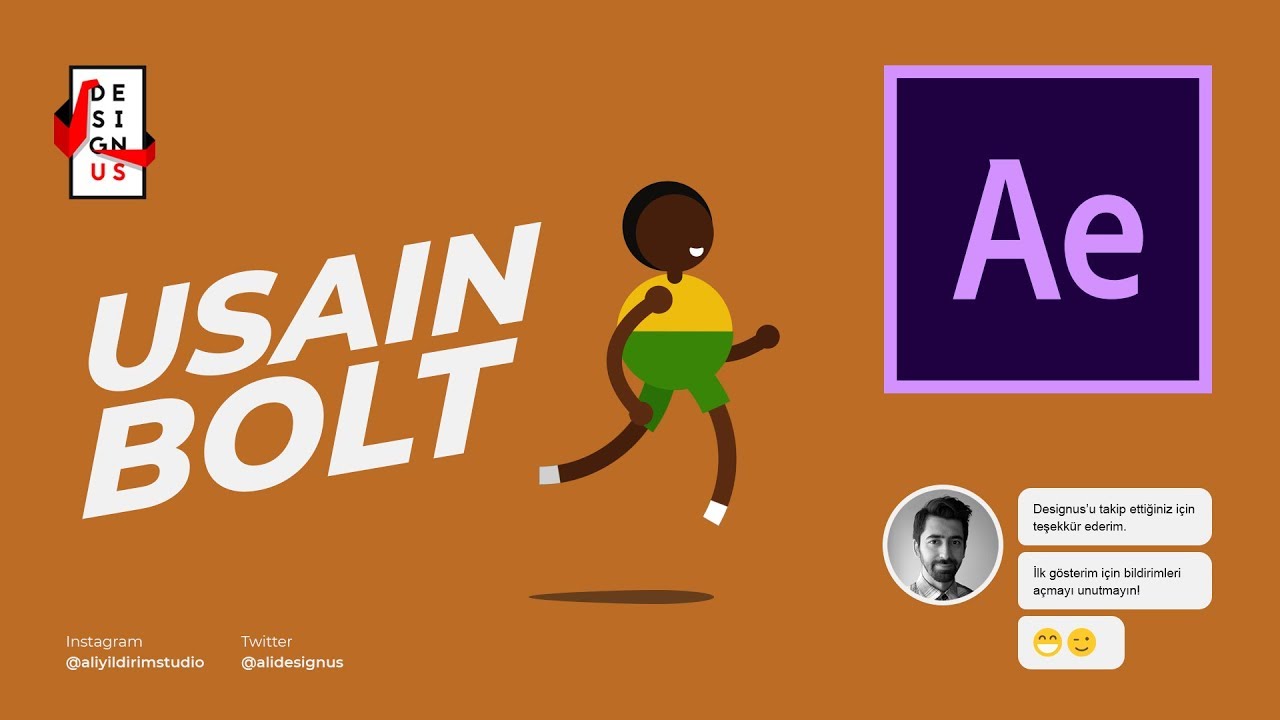 #3 Usain Bolt Animasyonu (Tek Part) - After Effects Atölyesi
