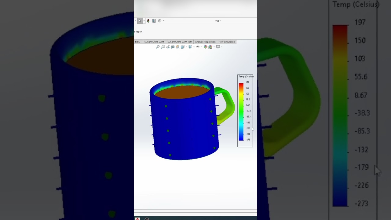 Hot water simulation #solidworks #3d #drawing #solidworksdrawing
