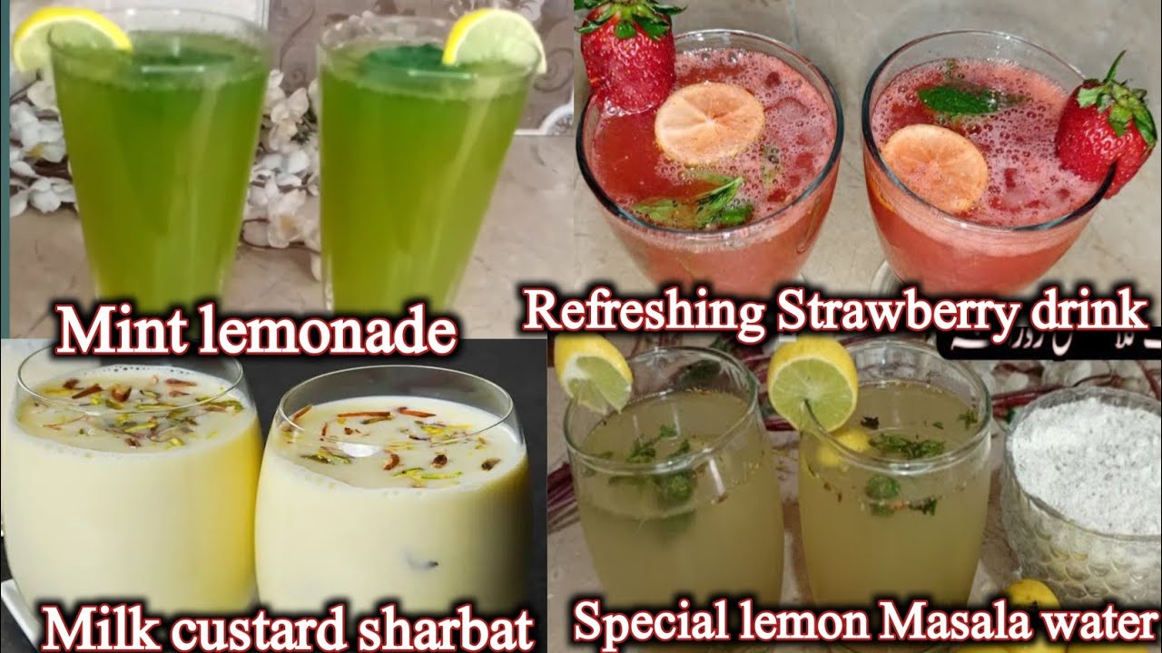 Top 4  Refreshing Iftar Drinks Recipes 2025 | Ramadan Recipes | Energy drinks for Iftar