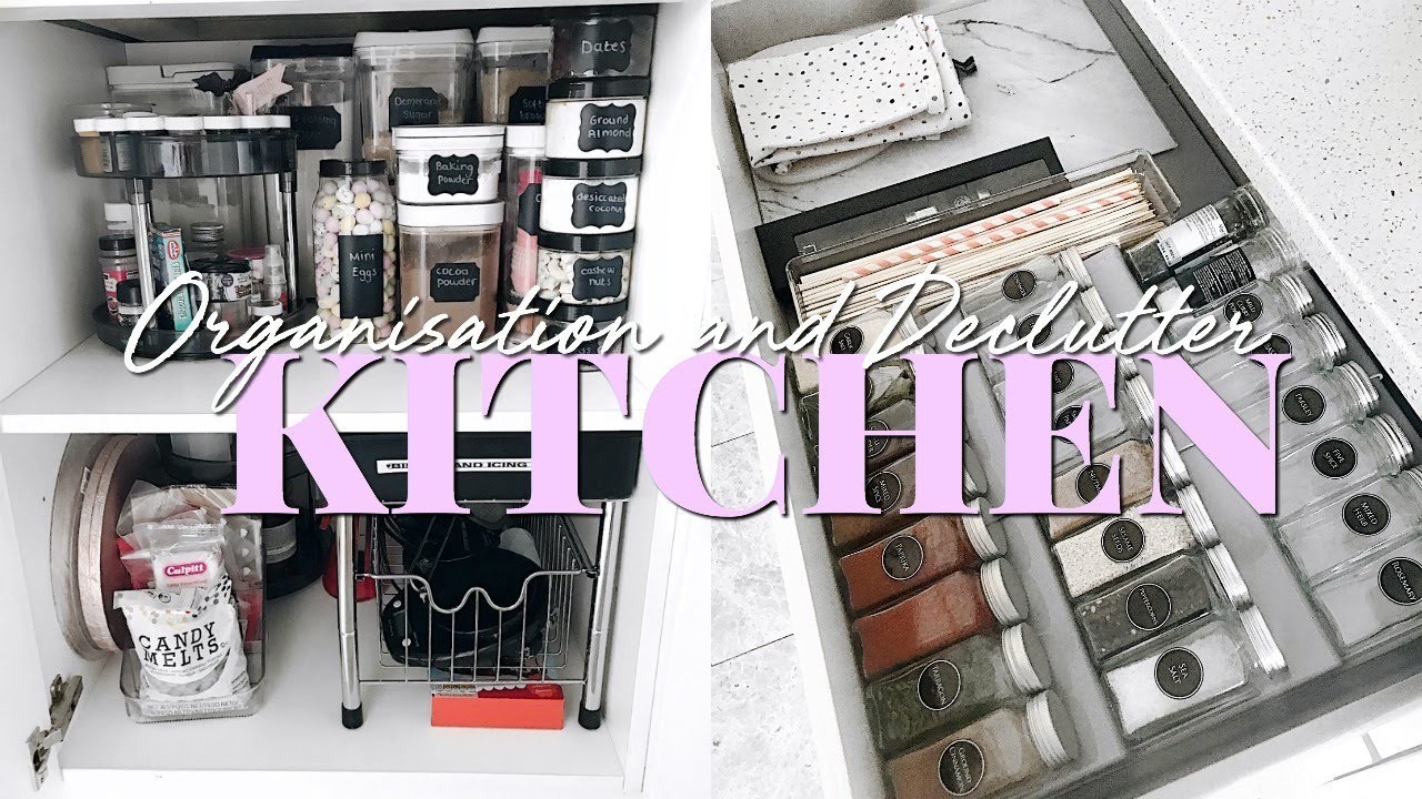 KITCHEN ORGANIZATION & DECLUTTER WITH ME! || HOW TO ORGANIZE YOUR KITCHEN