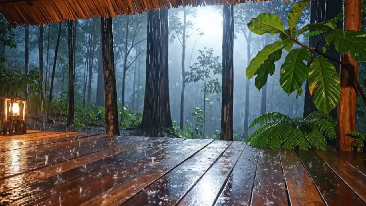 Fall Asleep Fast in 5 Minutes 🌧️ Rain on Quiet Forest Porch (2 HOURS)