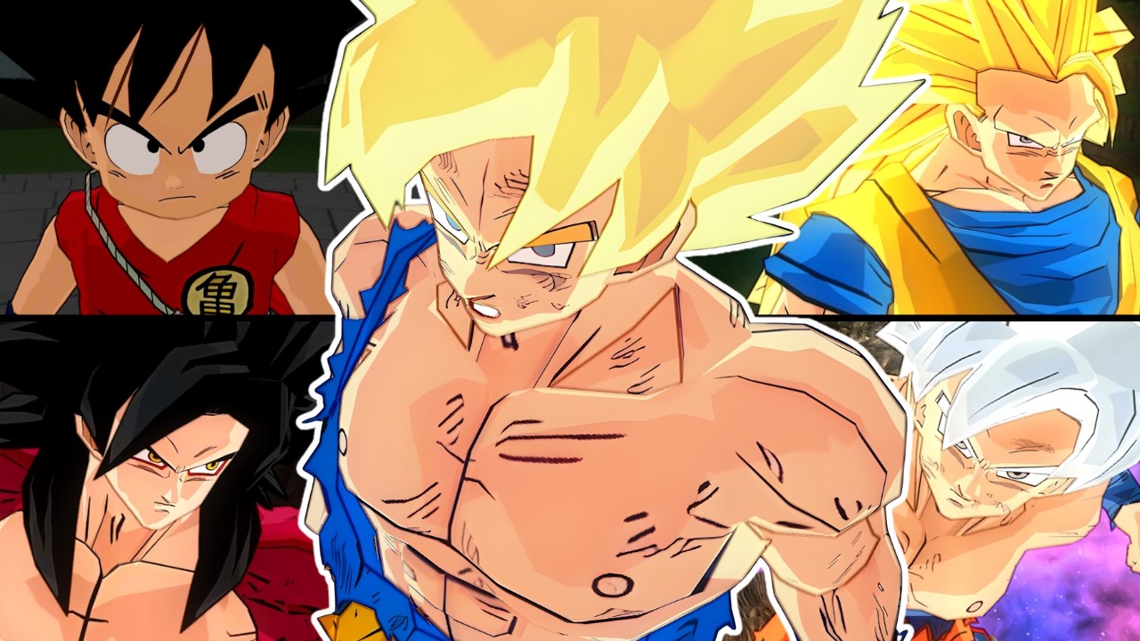 Goku All Transformations (Z, Super & GT) | Dragon Ball Budokai Tenkaichi 4