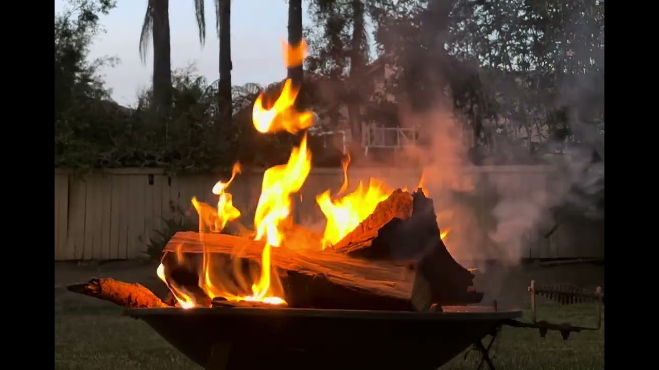 Fire at sunset no AI real time