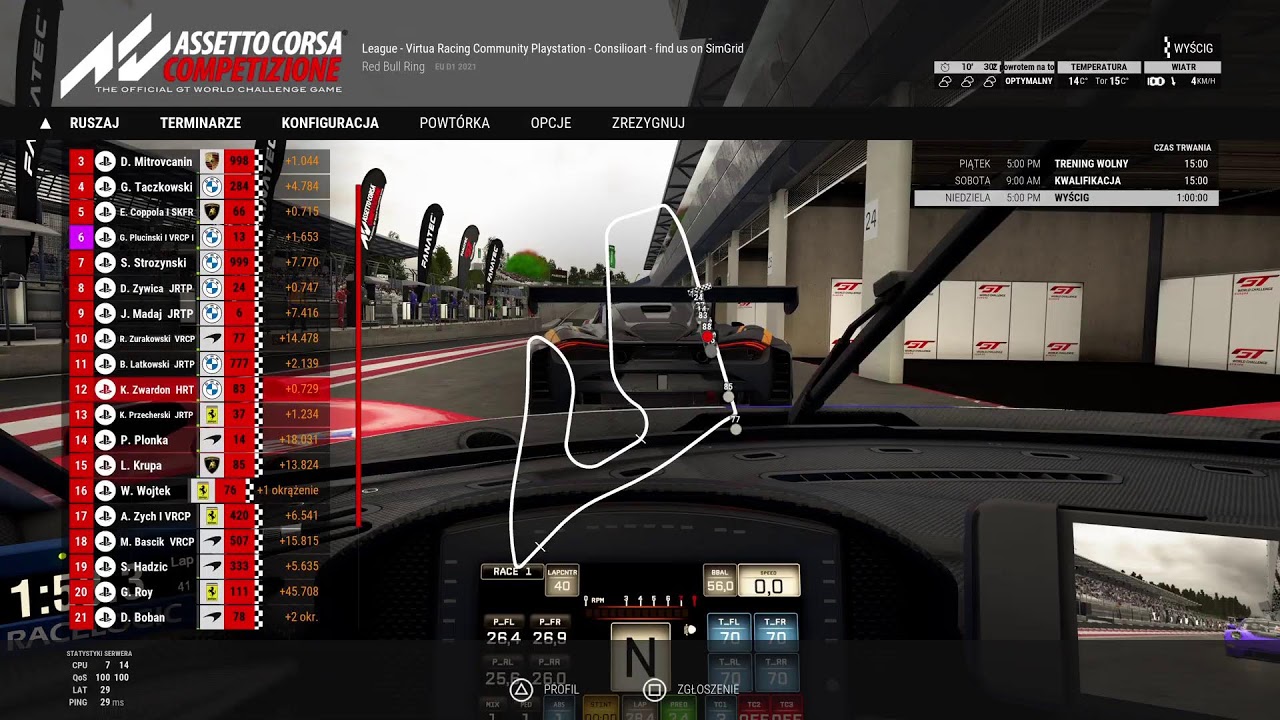 RedBull Ring GT3 ConsilioArt CUP S4/R2 Ferrari 296 #ps5 #ACC #fanatec #pavsky88 #Redbull #JRTP