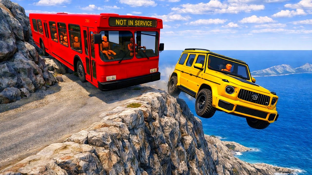 Cars vs Cliff mountains Crash 💥 | Beamng Drive #69!