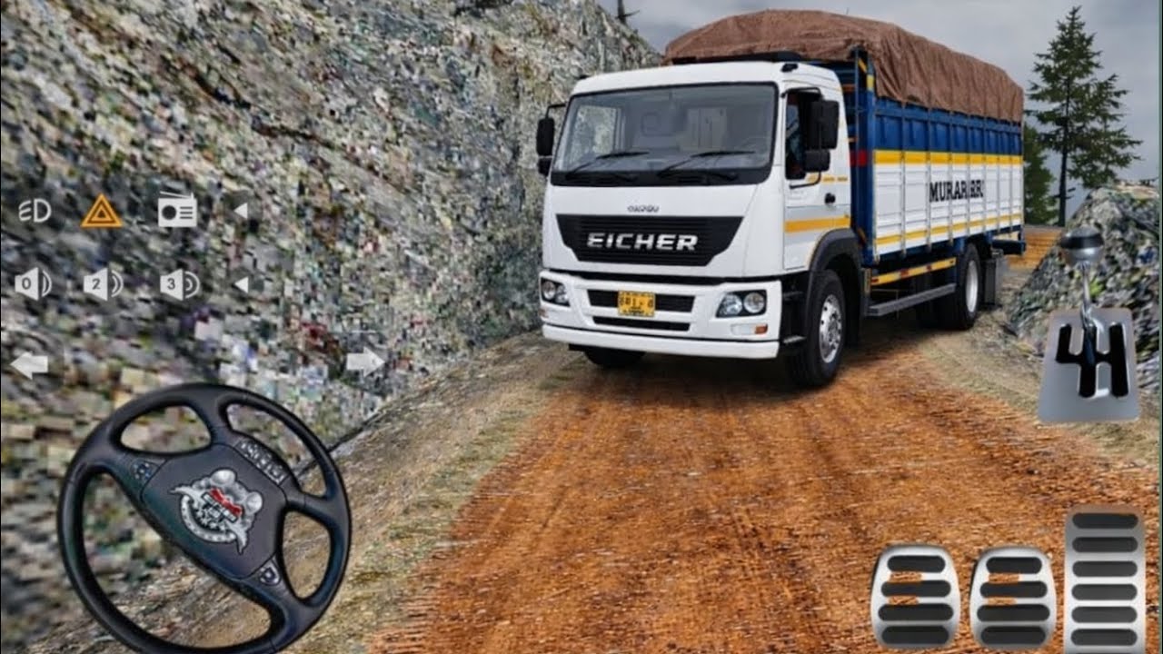 Eicher Truck Off Road Driving Gameplay 🚛 | Indian Truck Simulator Game | Mud Truck Driving