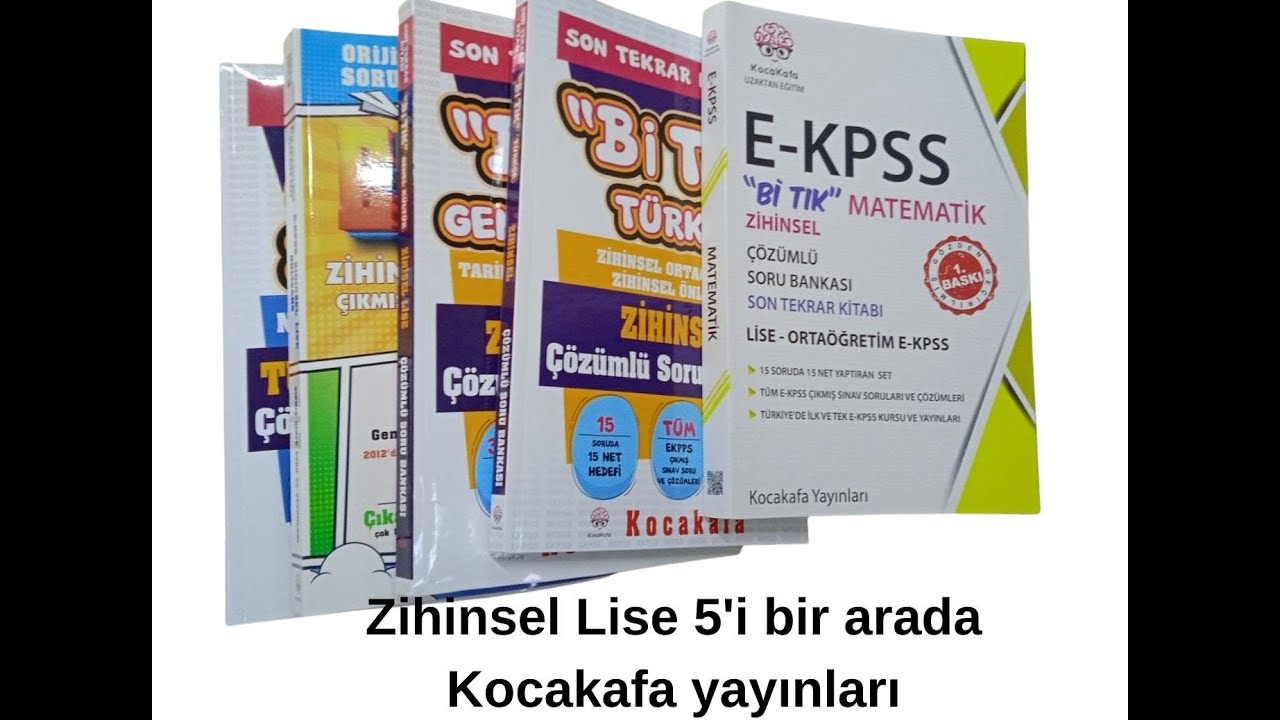 EKPSS TERCİHLERİ SON GÜN SON SAATLER. ZİHİNSEL LİSE 6 Kitap 2026 Baskı 4 Kitap fiyatına 05323548198