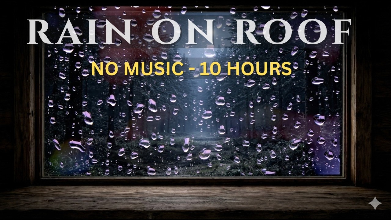 Rain on Roof — No Music, 10 Hours (Deep Sleep)