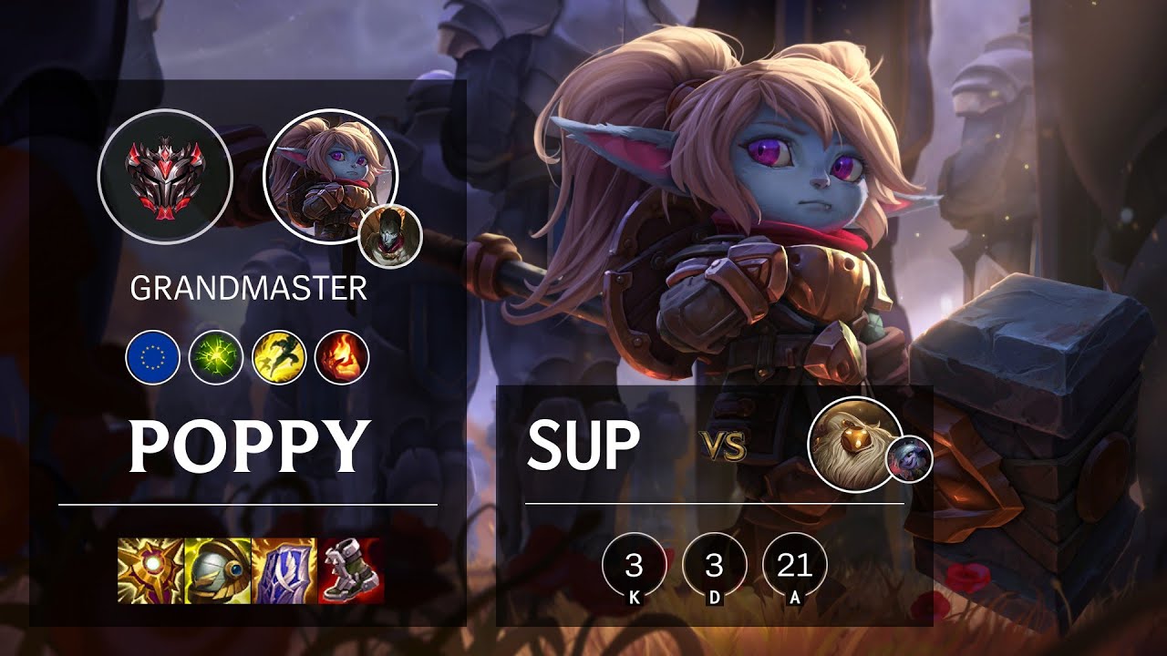 Poppy Support vs Bard - EUW Grandmaster Patch 11.14