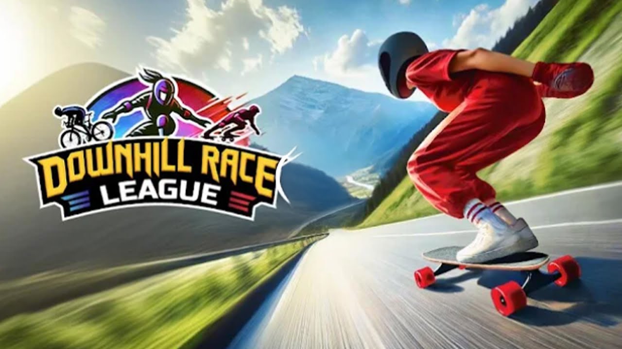 Downhill Race League Gameplay: First Session | No Ads | Skate, Bike, Snowboard Action! 🏁