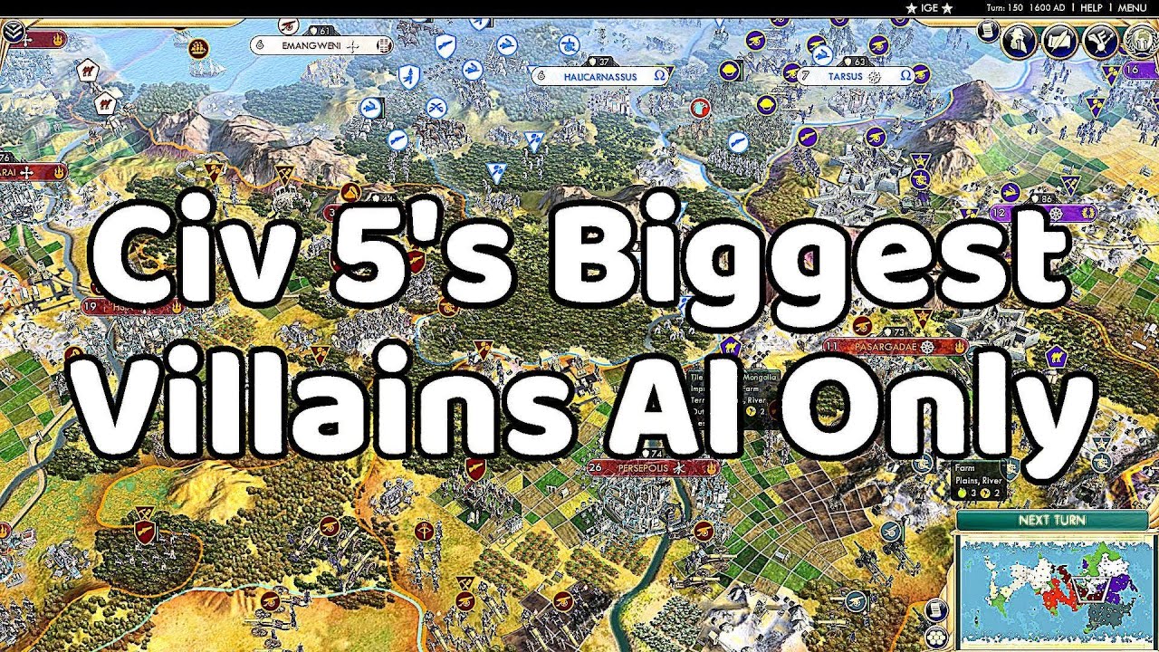 Ultimate Aggression: AI-Only Battle with the Most War Mongering Civs in Civ 5 (Part 1)
