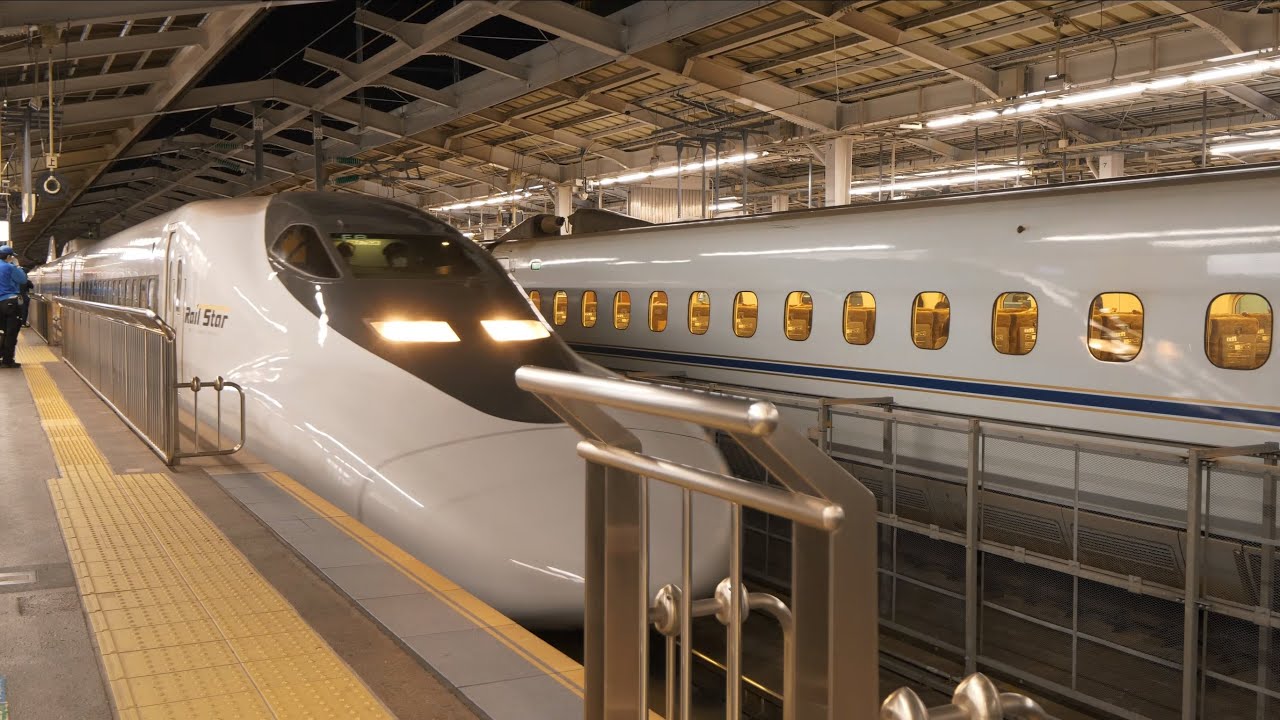 山陽新幹線 ひかりレールスター593号 （700系運行）  超広角車窓 進行左側 新大阪～博多【4K60P】