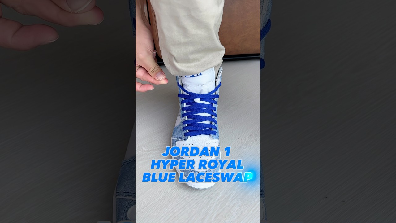 SLICKIES Jordan 1 Hyper Royal laceswap blue laces shoelaces 