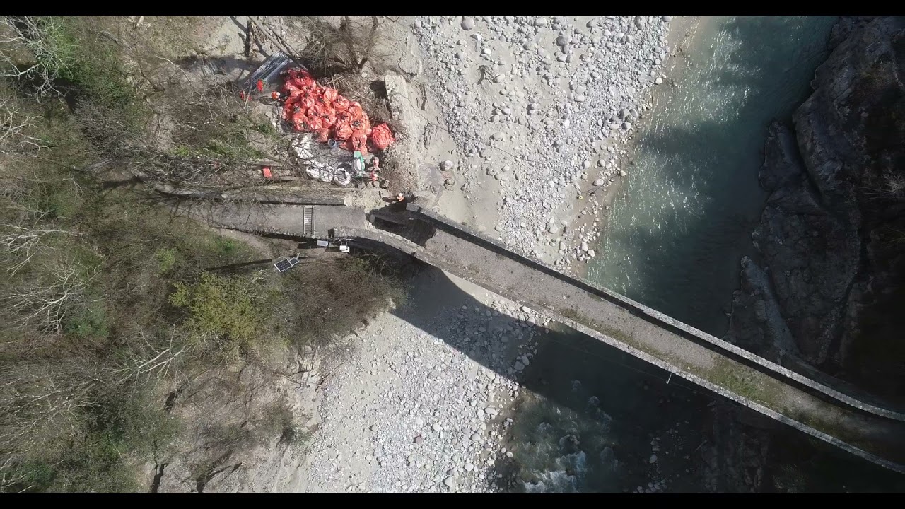 Des images drone des travaux du pont du Cros d'Utelle