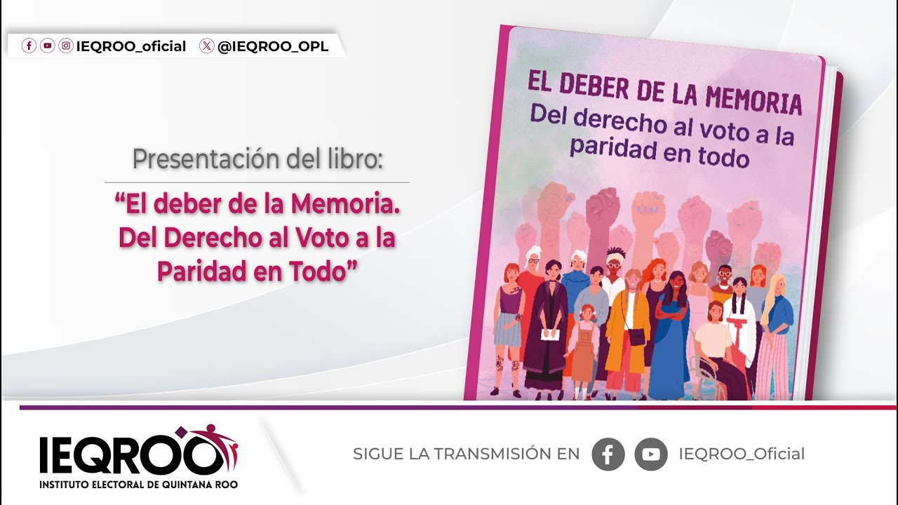 Presentación del libro: “El deber de la Memoria. Del Derecho al Voto a la Paridad en Todo”