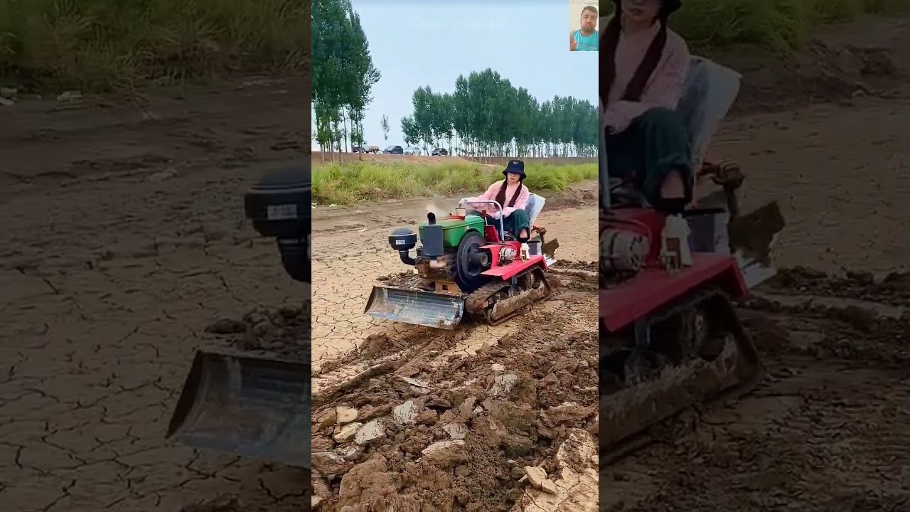 Amazing hydraulic crawler mini power tiller | New best cultivation power tiller #ytshorts #shorts
