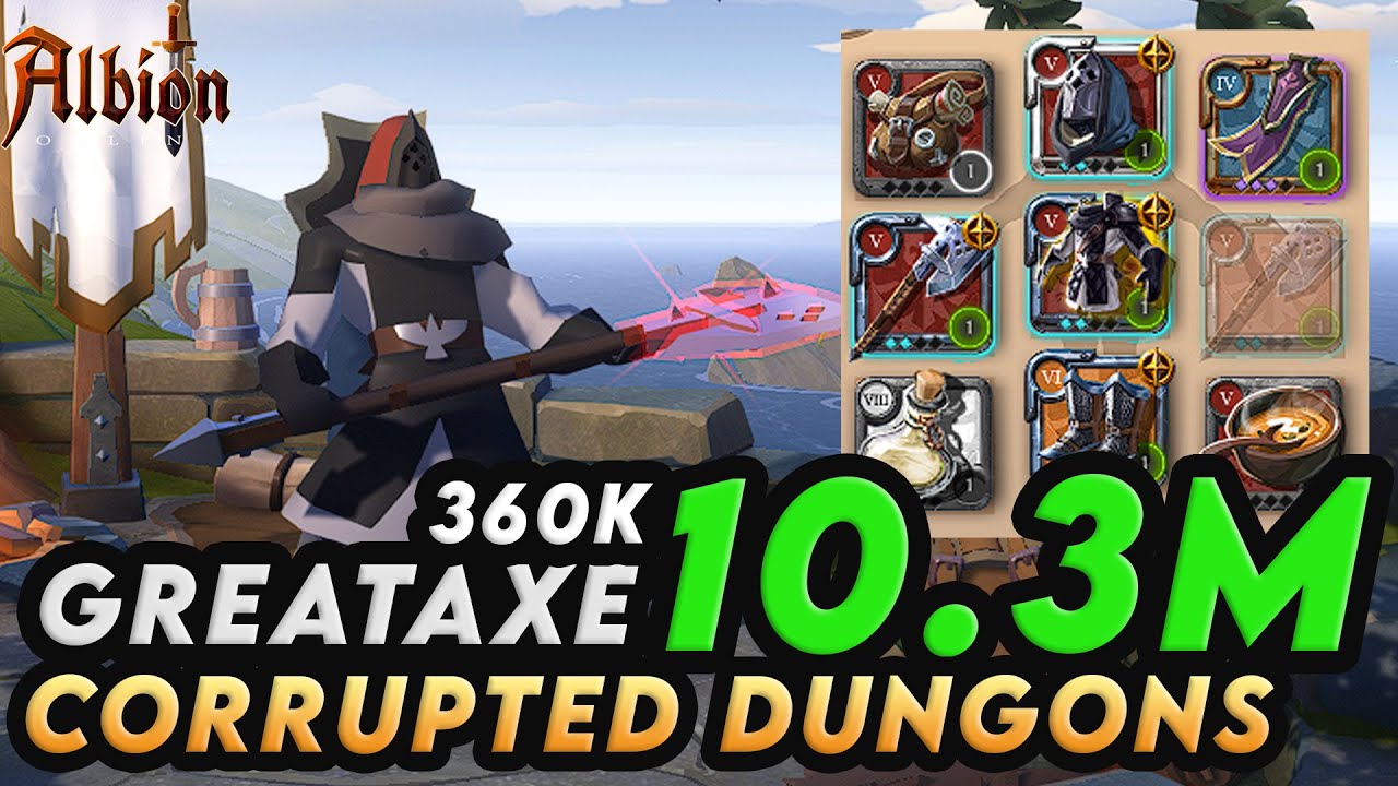 HOW TO MAKE 10M WITHOUT FIGHT - SLAYER  in Corrupted Dungeons - GREATAXE - Albion Online Solo PvP