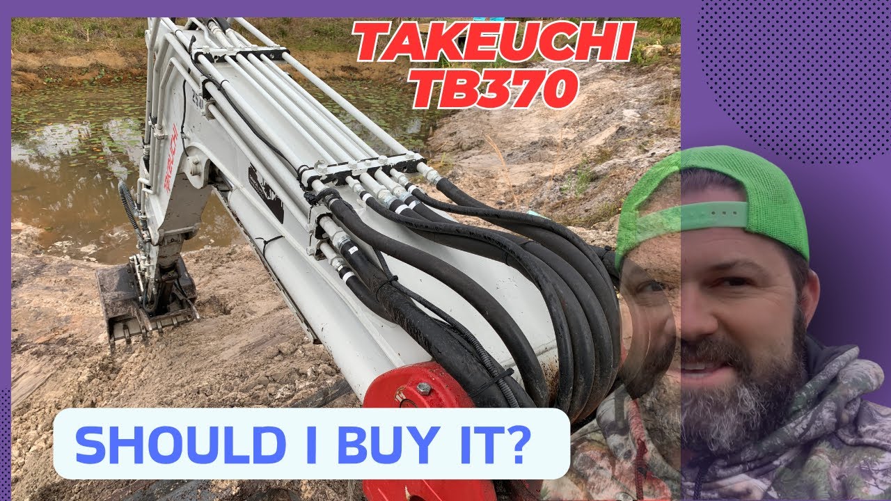Копаем пруд с помощью экскаватора Takeucki TB370 — ЗАРАБАТЫВАЙТЕ!