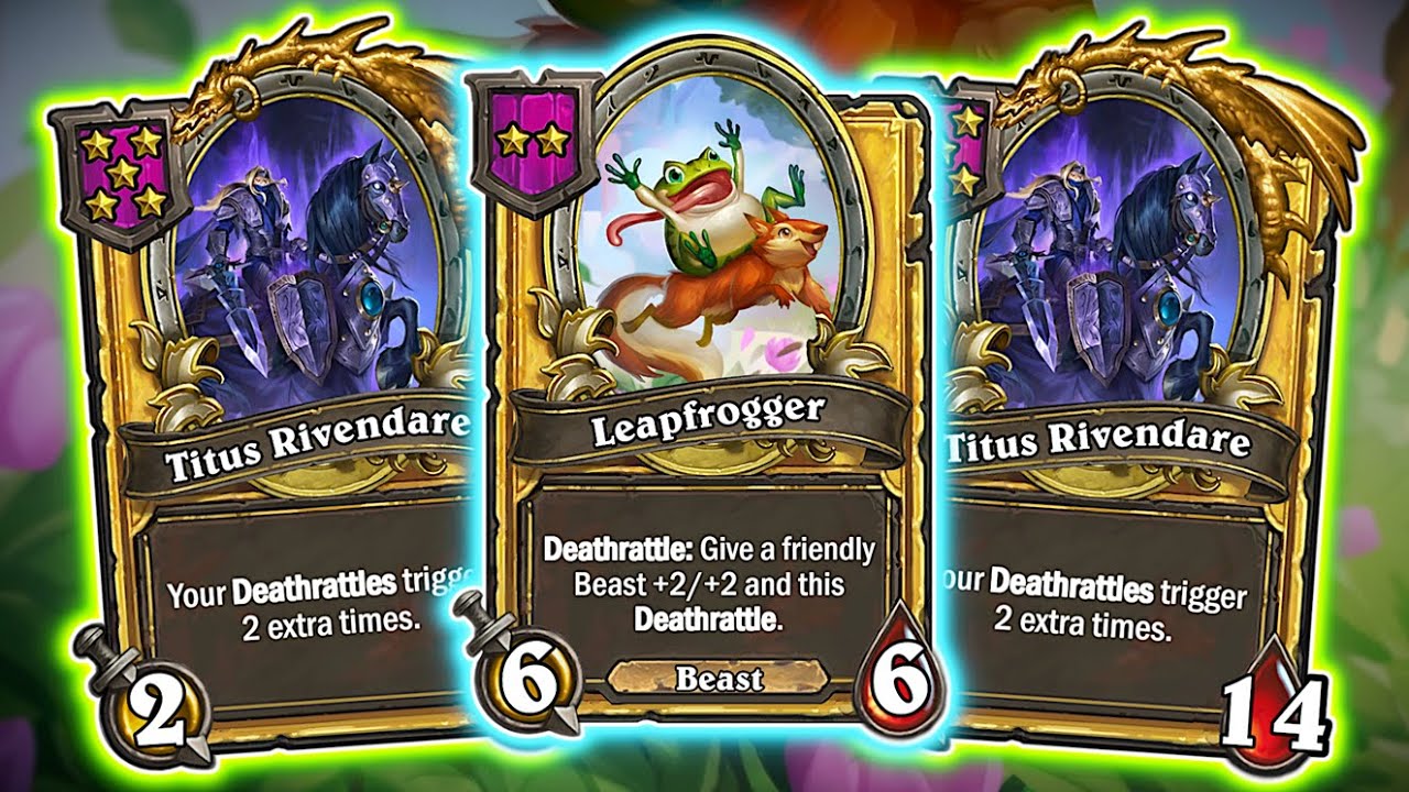 Double GOLDEN Titus Frogs! | Hearthstone Battlegrounds