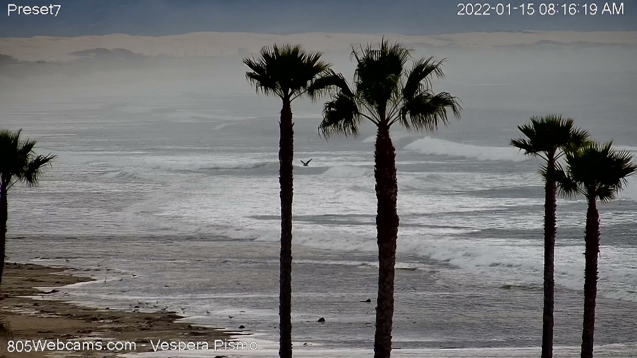 Pismo Beach - Footage During Tsunami Surge - 805 Webcams Jan 15 2022