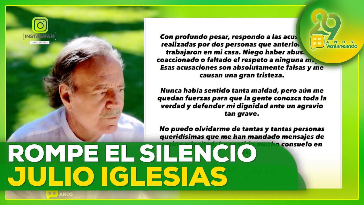 ¡Julio Iglesias rompe el silencio ante las denuncias en su contra! 😱 | Ventaneando