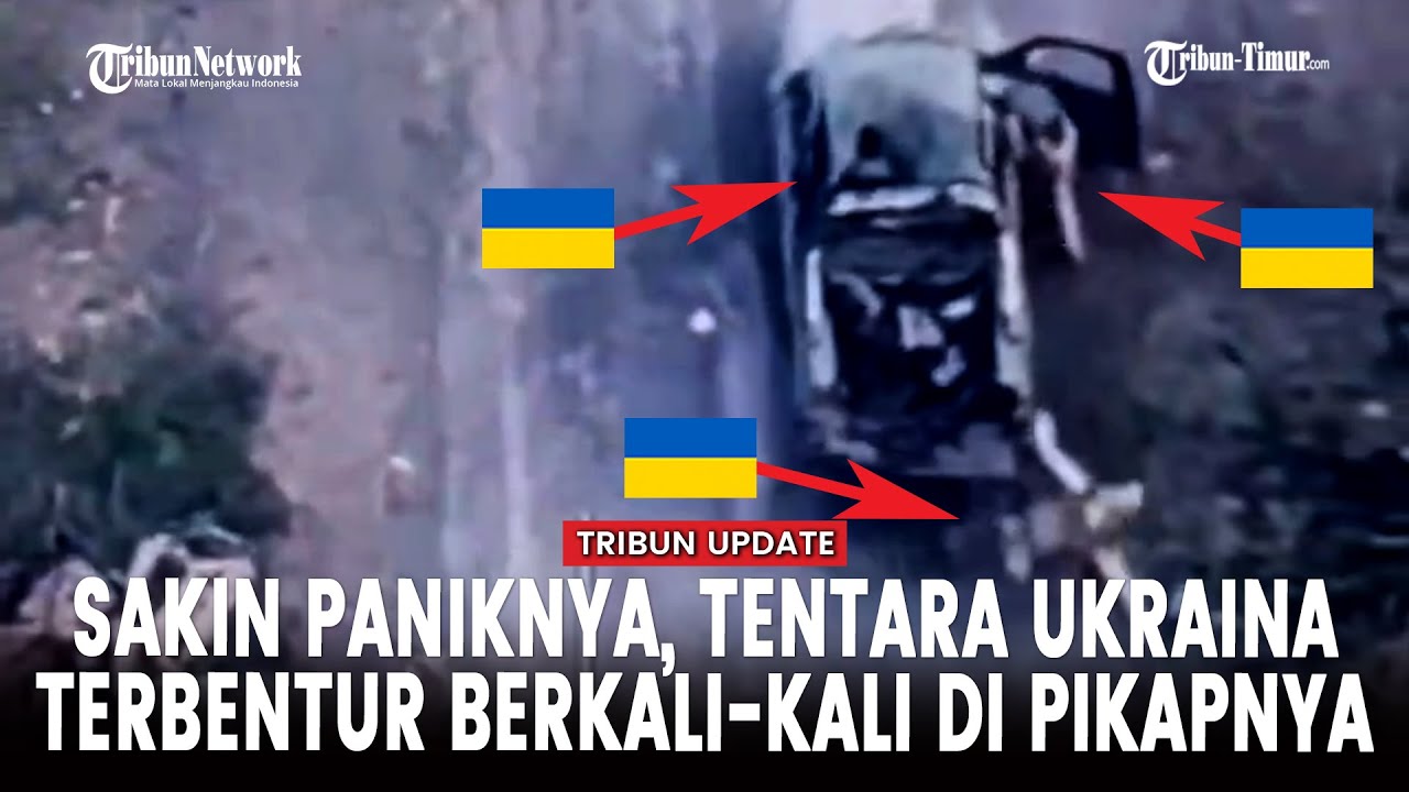 Drone Rusia Buru Tentara Ukraina di Atas Pikap saat Lintasi Kupyansk