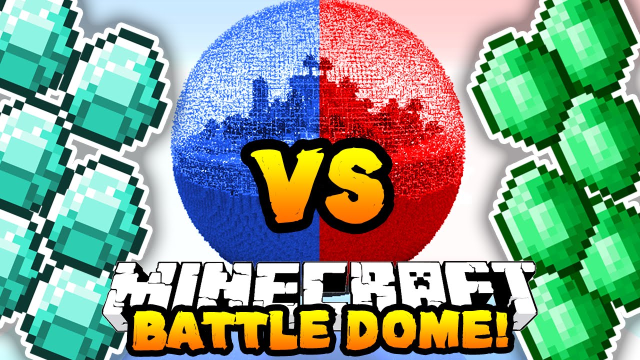 Minecraft RAIDING THE ENEMY! (BATTLE DOME | RED VS BLUE) w/PrestonPlayz & Friends!