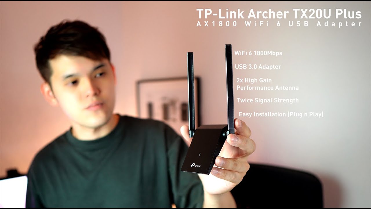 Адаптер TP Link Archer TX20U Plus WiFi 6 USB - 2 высокопроизводительные антенны