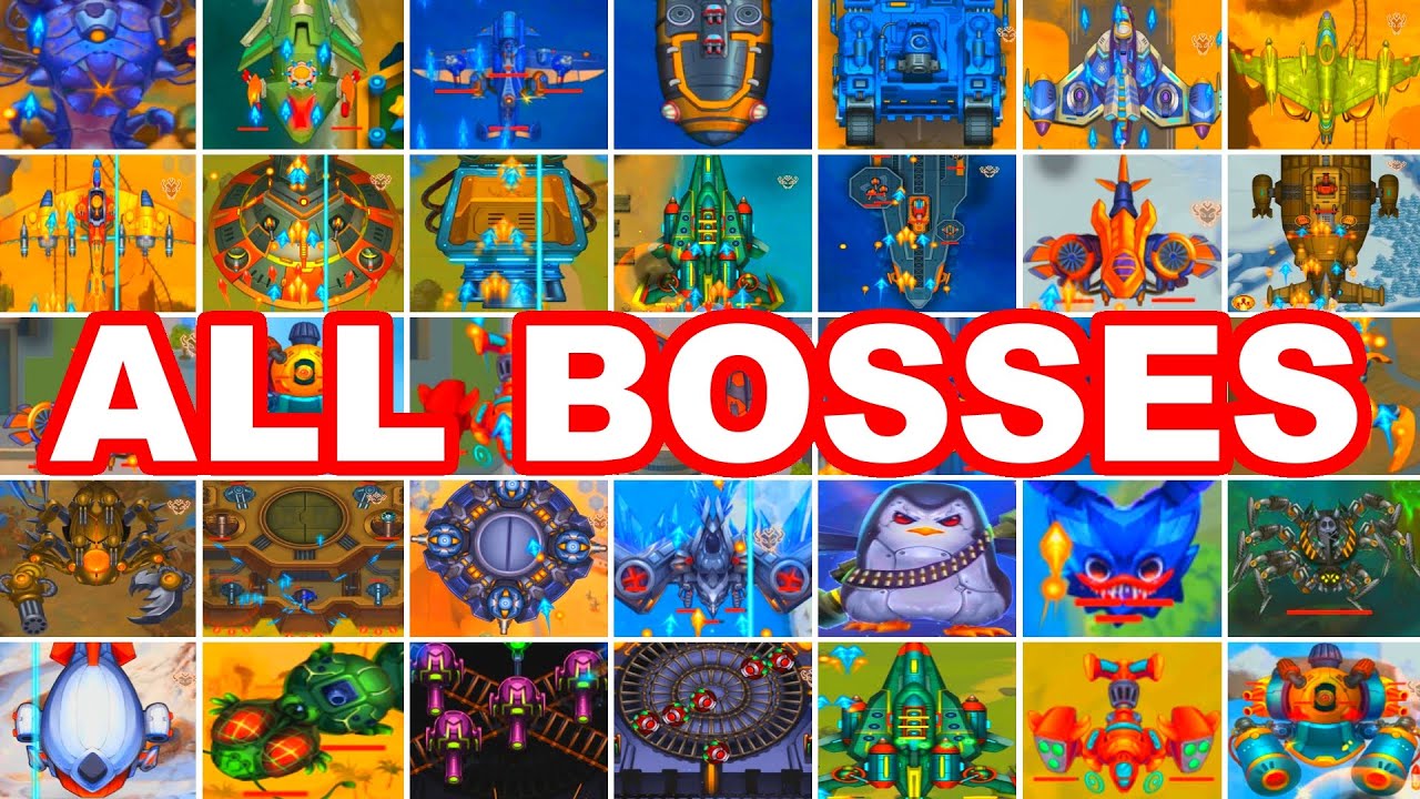 Sky Raptor: Space Shooter - All Bosses | Beating ALL BOSSES