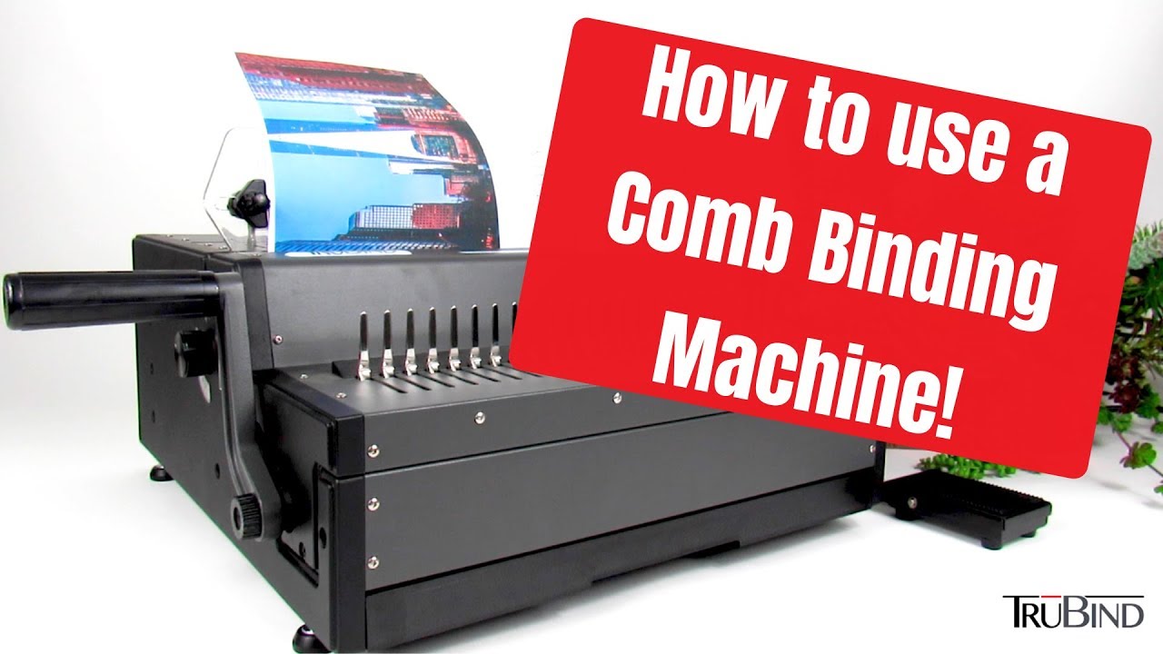 How to use TruBind's Electric Comb Binding Machine - TB-CD600B - 4 Easy Steps! - Heavy Duty Machine!
