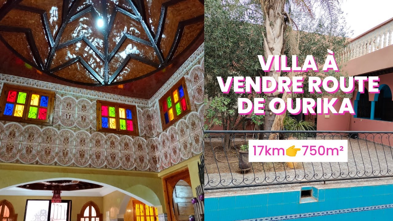 فيلا 👌للبيع طريق اوريكا قرب الطريق الرئسية👈 تمن 135 🤩مليون/villa à vendre route de ourika 👉17 km