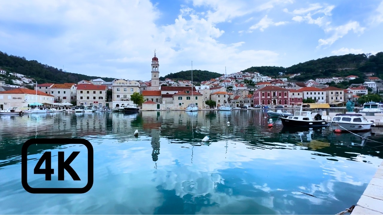 Croatia 4K [Walking Tour] Island Brac — Pucisca