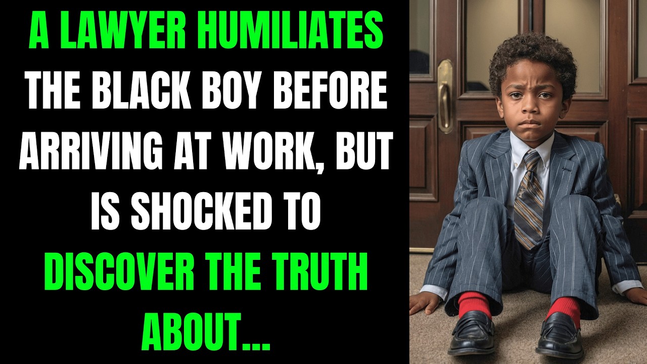 The lawyer humiliates a black boy who was at the door of his office but when he talks to a client...