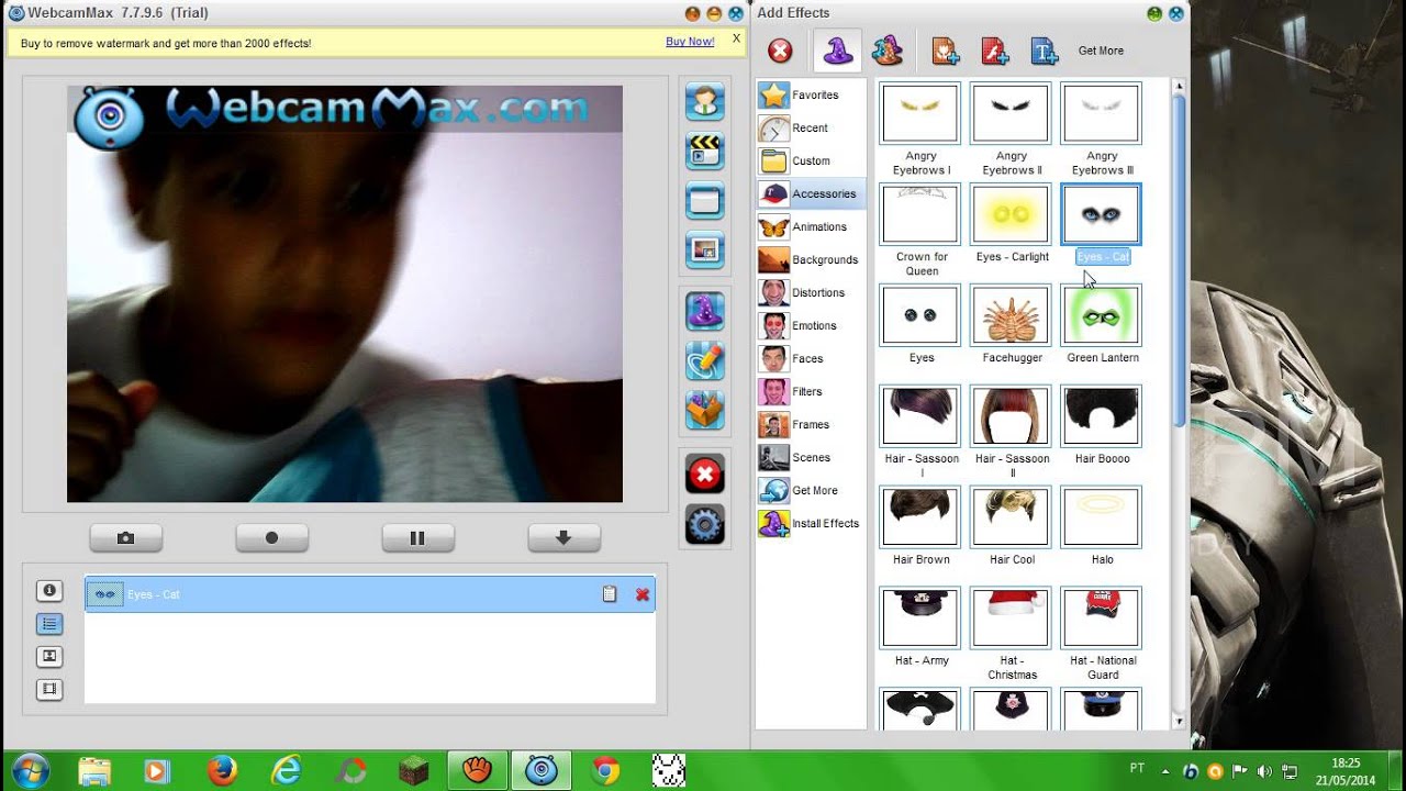 s&oacute; na webcam