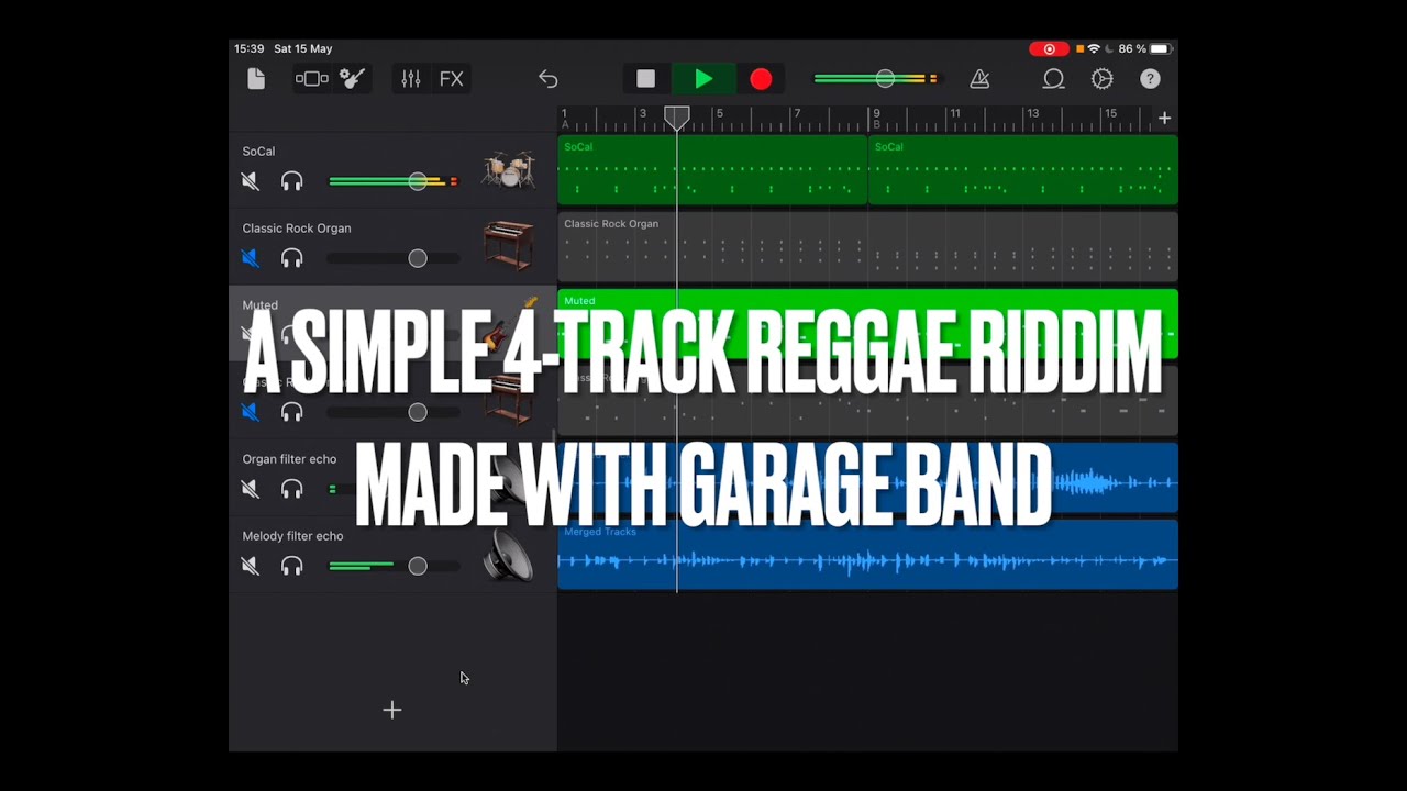 Create a Reggae Loop with GarageBand Tutorial Part 1 - Drums