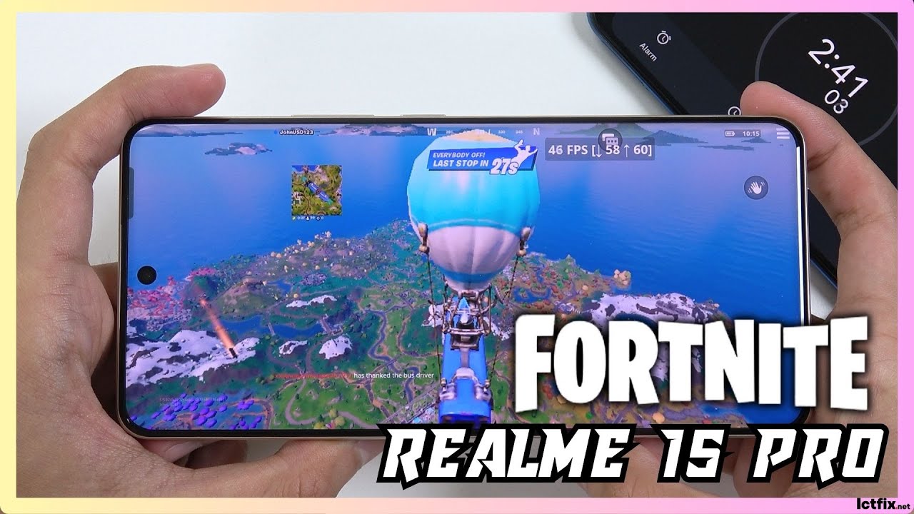 Realme 15 Pro Fortnite Mobile Gaming test | Snapdragon 7 Gen 4, 144Hz Display